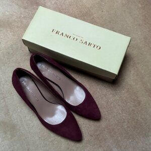 Franco Sarto Suede Pumps, Mulberry, Size 8M